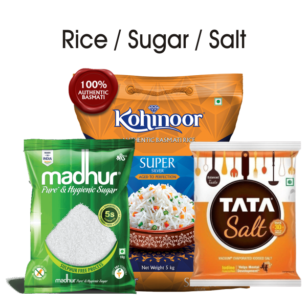 Rice - Sugar - Salt