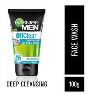 GARNIER MEN OIL CLEAR CLAY D-TOX DEEP CLEANSING ICY FACE WASH